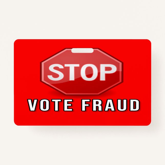 Stop Vote Fraud Badge (Front)