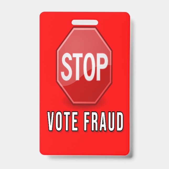 Stop Vote Fraud Badge (Front)