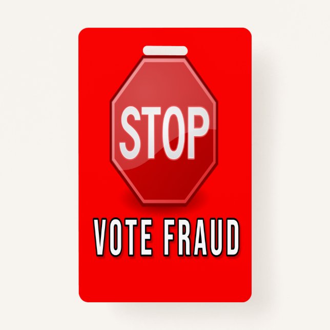 Stop Vote Fraud Badge (Front)