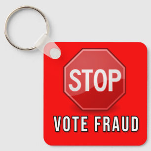 Stop Vote Fraud Keychain