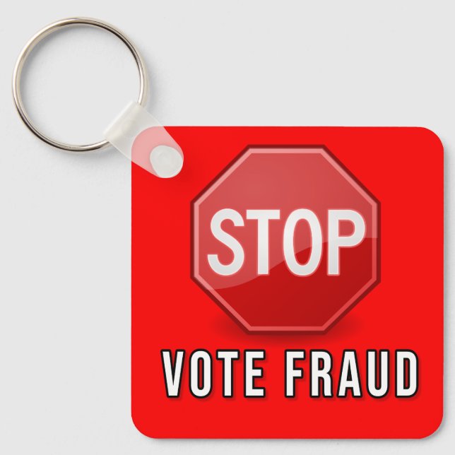 Stop Vote Fraud Keychain (Front)