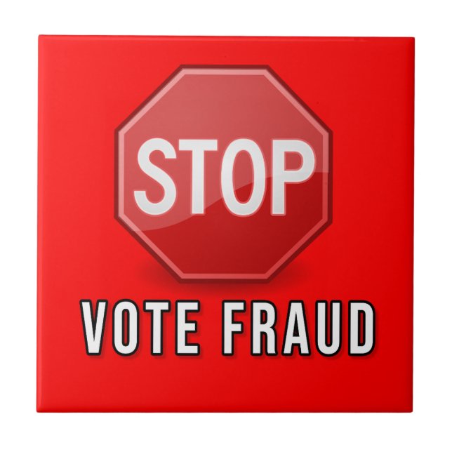 Stop Vote Fraud Tile (Front)