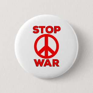 Stop War 2 Inch Round Button