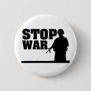 Stop War 2 Inch Round Button