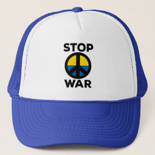 Stop War Flag of Ukraine Trucker Hat
