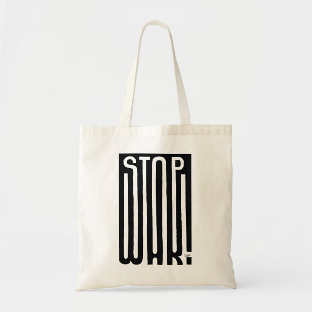 Stop War Hippie ActivistCotton Bag (Front)