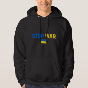 Stop War I Stand With Ukraine Flag Support Ukraine Hoodie