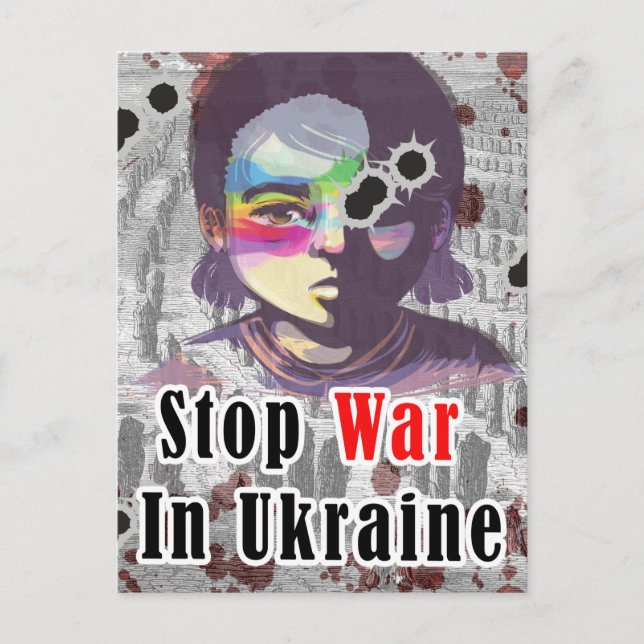 Stop War in Ukraine Postcard (Front)