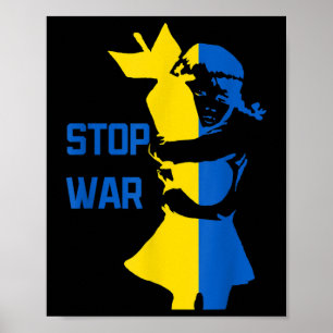 Stop War In Ukraine Stop Bombing Of Ukraine Kid Ba Poster