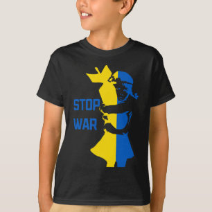 Stop War In Ukraine Stop Bombing Of Ukraine Kid By T-Shirt