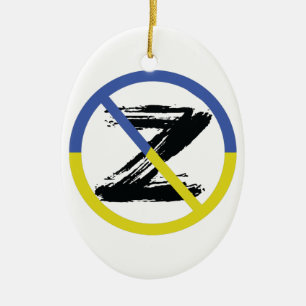 Stop war in Ukraine Throw Pillow Ceramic Ornament
