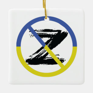 Stop war in Ukraine Throw Pillow Ceramic Ornament