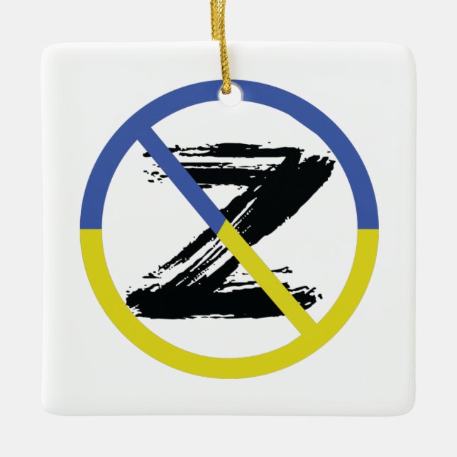 Stop war in Ukraine Throw Pillow Ceramic Ornament (Front)