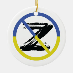 Stop war in Ukraine Throw Pillow Ceramic Ornament