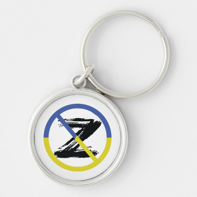 Stop war in Ukraine Throw Pillow Keychain (Front)