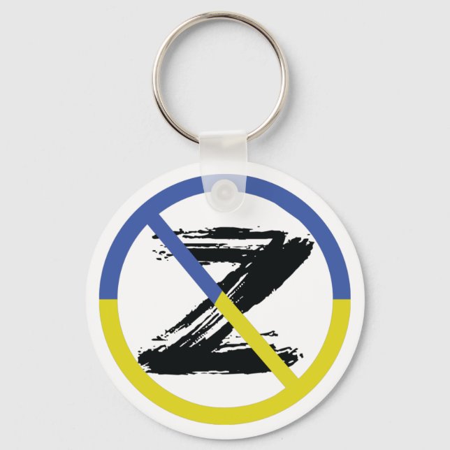 Stop war in Ukraine Throw Pillow Keychain (Front)