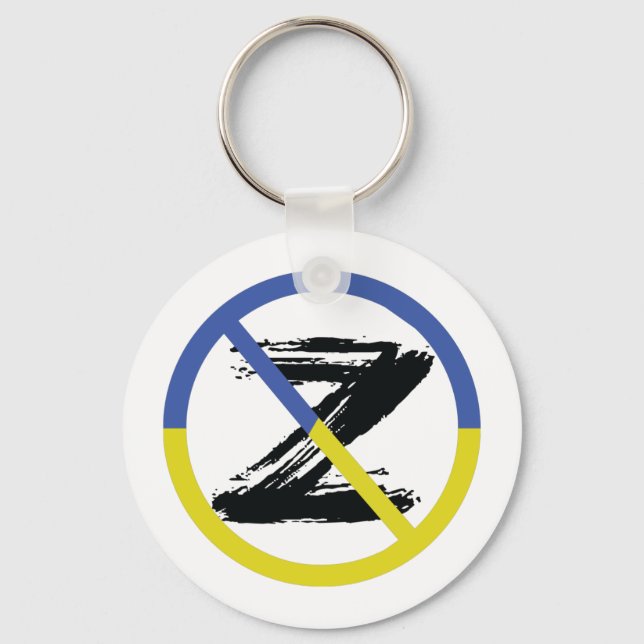 Stop war in Ukraine Throw Pillow Keychain (Front)