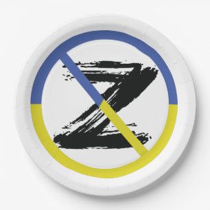 Stop war in Ukraine Throw Pillow Paper Plate