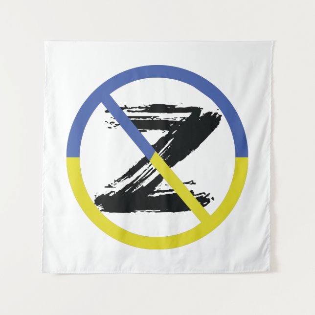 Stop war in Ukraine Throw Pillow Tapestry (Front)