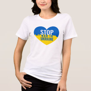 Stop war in Ukraine. Tri-Blend Shirt