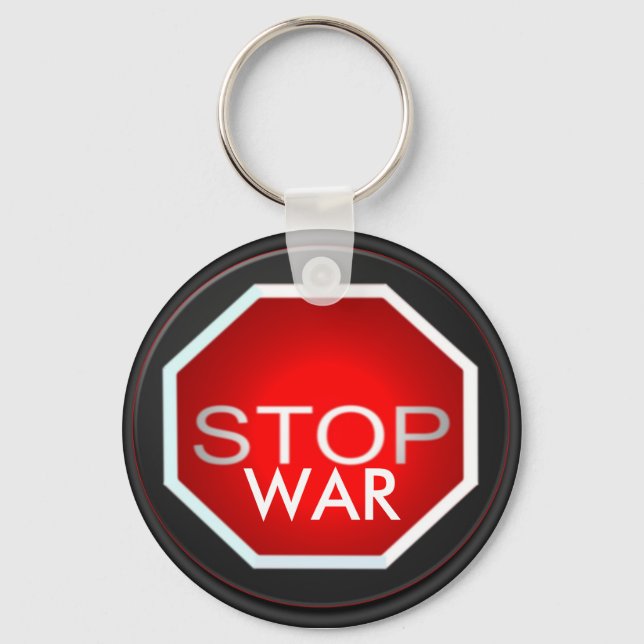 Stop War Keychain (Front)