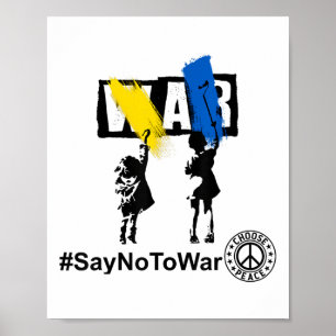 Stop War Shirt,kids Say No To War Shirt,i Stand Wi Poster
