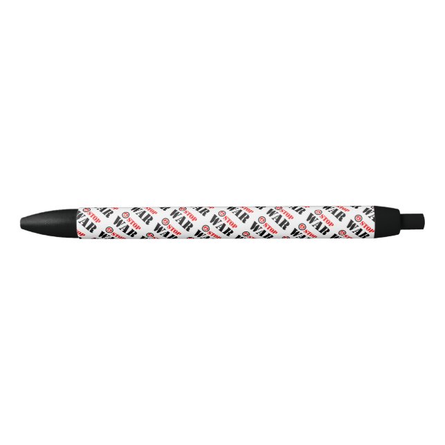 Stop war slogan black ink pen (Front)