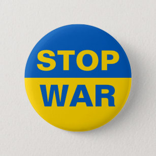 Stop War Ukraine Ukrainian 2 Inch Round Button