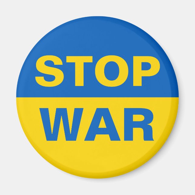 Stop War Ukraine Ukrainian Magnet (Front)