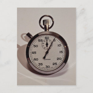 Stop watch postcard