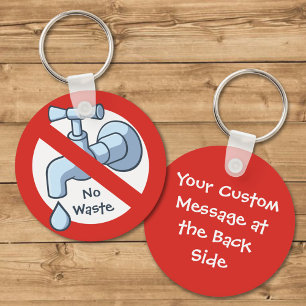 Stop Water Waste Keychain