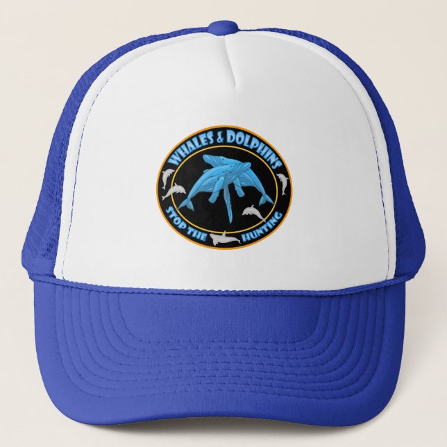 Stop Whale Hunting Trucker Hat (Front)