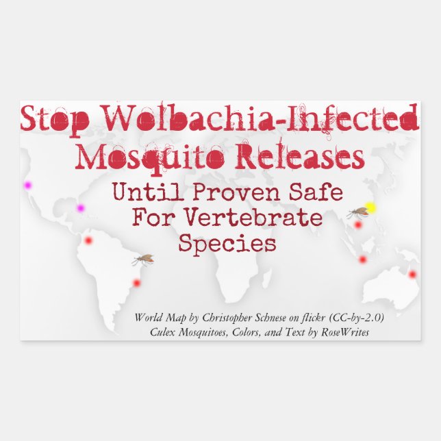 Stop Wolbachia Stickers by RoseWrites (Front)