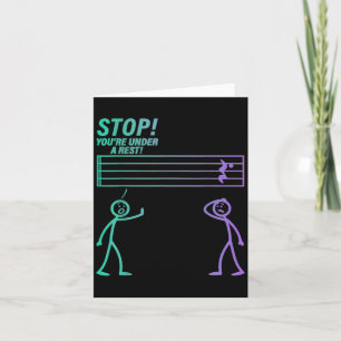 Stop You Are Under A Rest Band Teacher Joke Sheet Card
