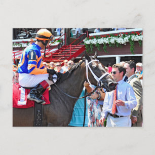Stopchargingmaria victorious in her first race. postcard