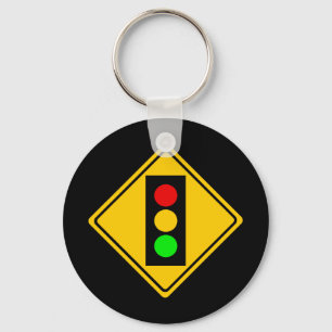 Stoplight Ahead Keychain