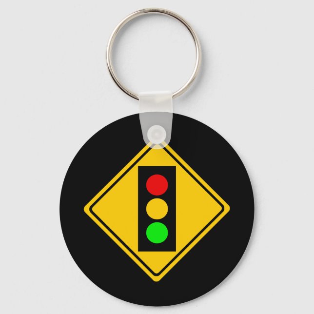 Stoplight Ahead Keychain (Front)