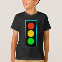 Stoplight with Light Blue Border