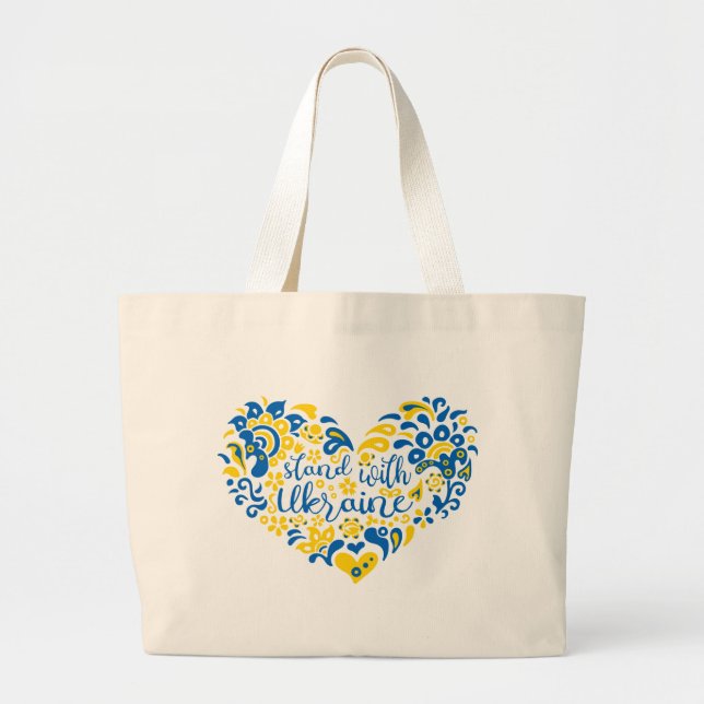 Stopper avec l'Ukraine lettrage et coeur Sac fourr (Devant)