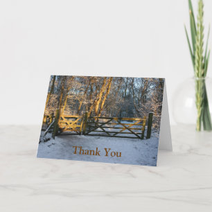 Stopping By The Woods On A Snowy Evening Thank You Card