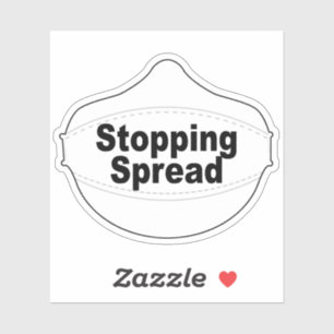 Stopping Spread mask vinyl sticker