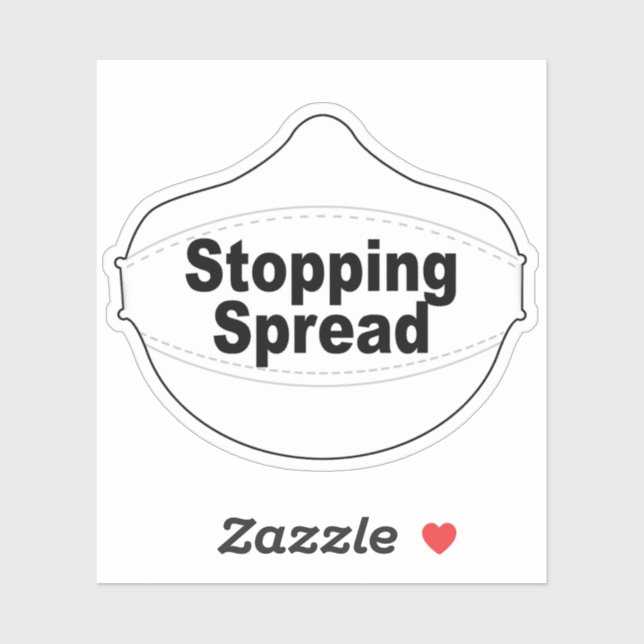 Stopping Spread mask vinyl sticker (Sheet)