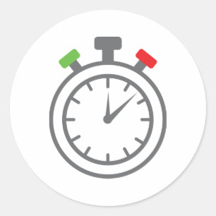 stopwatch - alarm timer classic round sticker