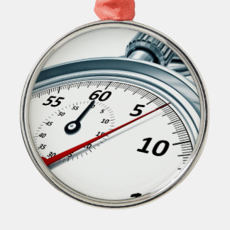 stopwatch metal ornament
