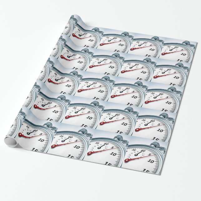 stopwatch wrapping paper (Unrolled)