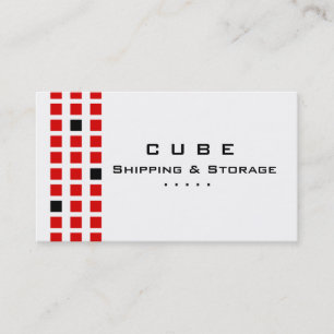 Storage Business Card Box White Red Black