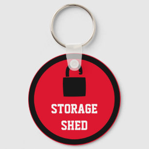 Storage Red Shed  Keychain