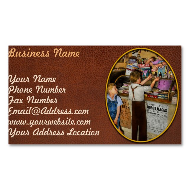 Store - Candy for both of us 1940 Magnetic Business Card (Front)