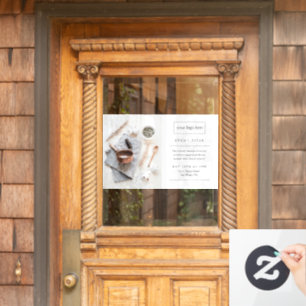 Store Event   Modern Photo Business Launch Window Cling