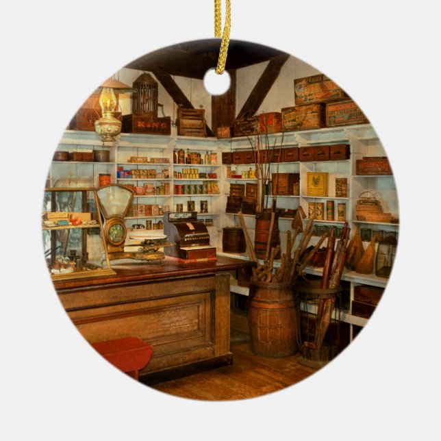 Store - For the kitchen and workshop Ceramic Ornament (Front)